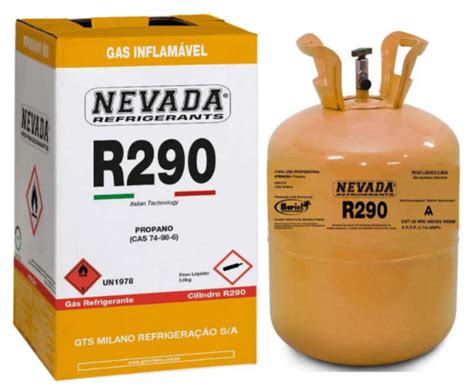 Fluido Refrigerante R 290 Botija De 5kg Nevada Friopar Comercial