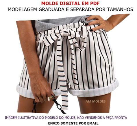 Molde Short Clochard Feminino Elo7 Produtos Especiais