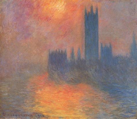 The Houses Of Parliament Sunset By Claude Monet