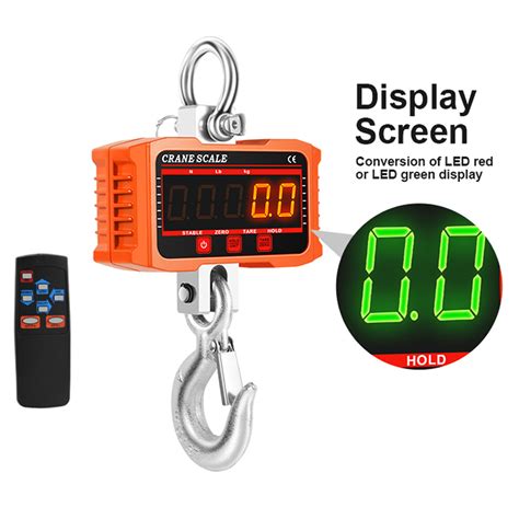 Electronic Hanging Scale Crance Scale Duty Crane With Crane With 3 Lcd