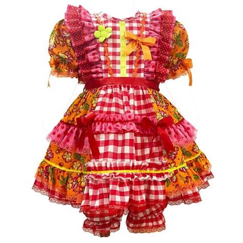 Vestido Festa Junina Infantil 4 Anos - Vestido Luxo Festa Junina Infantil - 4 Anos | Shopee Brasil
