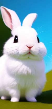 Cute White Rabbit Live Wallpaper for Your Screen - free download