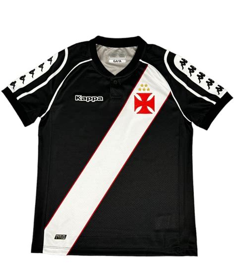 Camisa Vasco Infantil Retr Kappa Preta