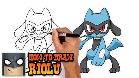 How To Draw Pokemon Riolu Step By Step Youtube