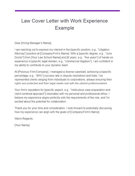 Law Cover Letter 30 Examples Pdf