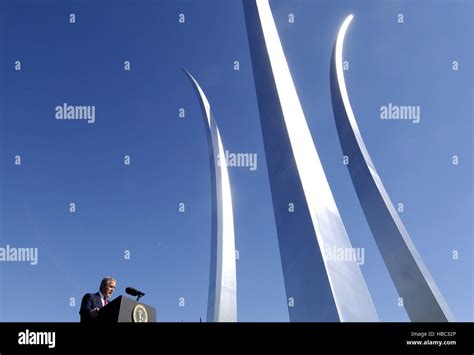 President George W Bush Speaking At The Us Air Force Memorial