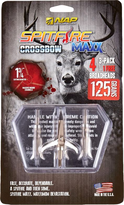 New Archery Products Nap Spitfire Maxx X Bow Tt Pack Broadheads