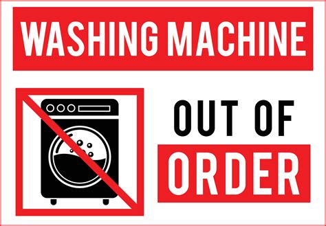 Washing Machine Out of Order 15639665 Vector Art at Vecteezy