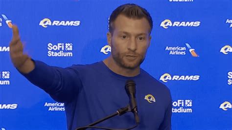 Los Angeles Rams Head Coach Sean Mcvay After Tnf Win You Forget