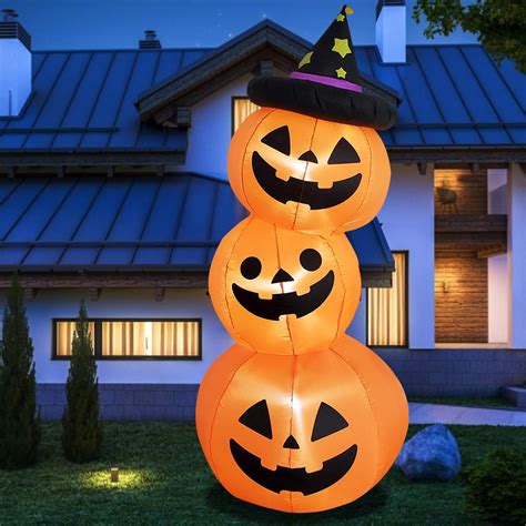 Poptrend Halloween Inflatable 6feet 3pumpkin Stack