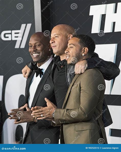 Tyrese Gibson Y Ludacris Se Unen A Vin Diesel Imagen Editorial Imagen