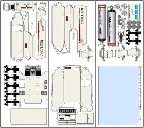 Star Trek Galileo II Shuttlecraft Paper Model by Jörg Stammen in