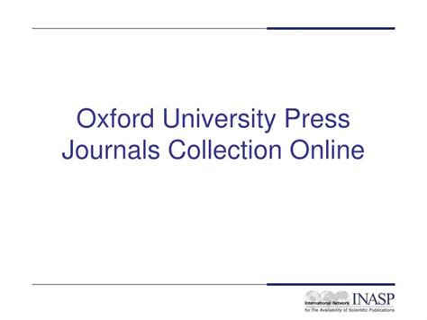 PPT - Oxford University Press Journals Collection Online PowerPoint ...