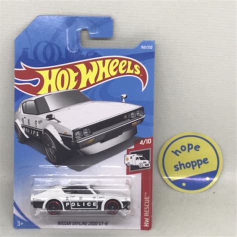 Jual Hot Wheels Nissan Skyline 2000 GT R Kenmeri Police HW Rescue G 2019 Kab Bogor