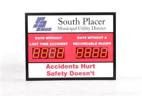 Days Without Accident Sign With Two Large Displays