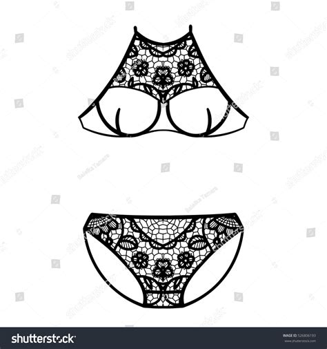 Hand Drawn Lingerie Panty Bra Set Stock Vector Royalty Free