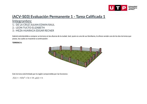 Acv S03 Grupo 4a Semana 3 Acv S03 Evaluación Permanente 1 Tarea Calificada 1 Integrantes