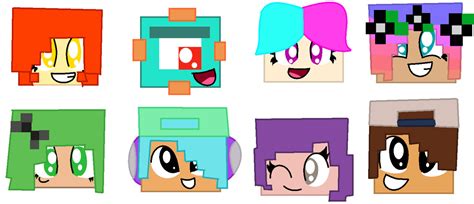 8 Minecraft Heads by pugleg2004 on DeviantArt