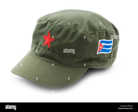 hat, flag, traditional, cap, cuba, military, cuban, star, isolated ...