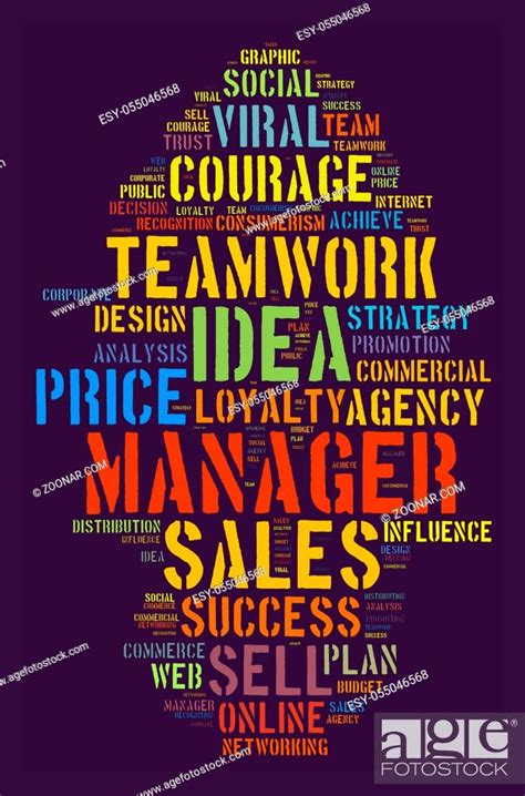 Manager Word Cloud Concept Over White Background Stock Photo Picture