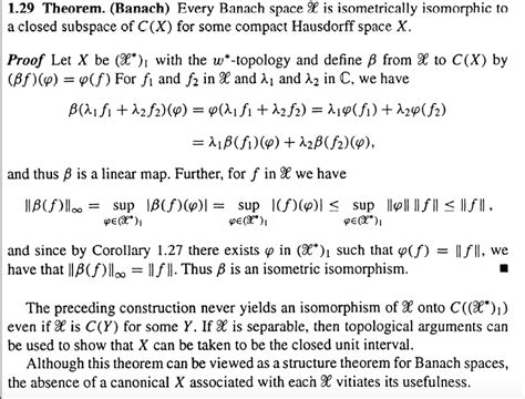 Functional Analysis Structure Theorem For Banach Spaces Mathematics