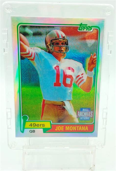 Vintage Topps Archives Reserve Nfl Joe Montana Rookie Card