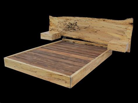 Spalted Maple Live Edge Platform Bed Bed Headboard Wooden Diy Bed