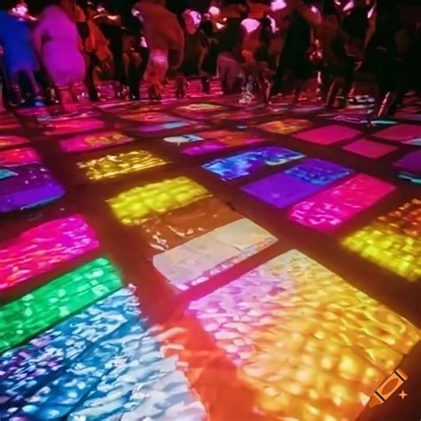 Colorful Disco Dancefloor In A S Setting On Craiyon