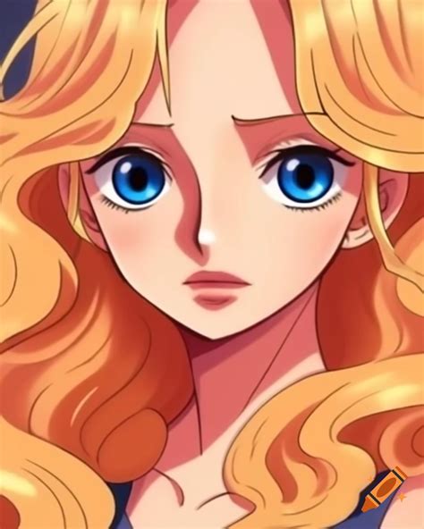 One Piece Female Character With Deep Green Wavy Hair In Peaceful Pose On Craiyon