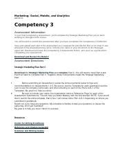 Competency Assessment Instructions Docx Marketing Social Mobile