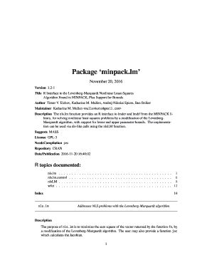 Fillable Online Cran R Project Package Minpack Fax Email Print Pdffiller