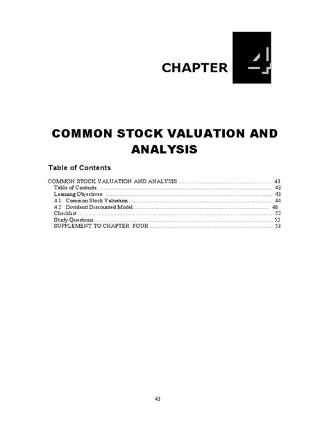 Common Stock Valuation Models | PDF | Valuation (Finance) | Stock Valuation