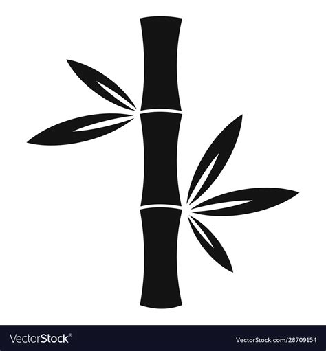 Exotic Bamboo Icon Simple Style Royalty Free Vector Image