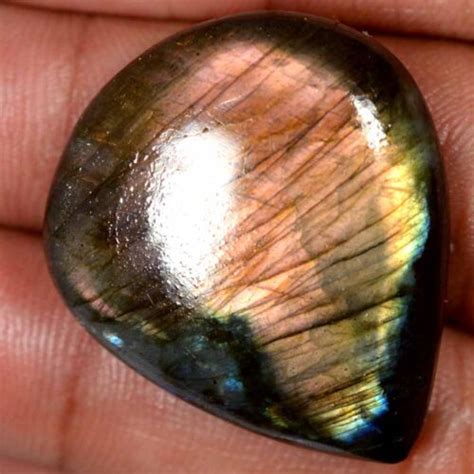 61 35 Cts 100 Natural LABRADORITE Loose Cabochon Pear 28 X 33 Mm