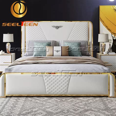 Best queen bed frame light luxury family bedroom set