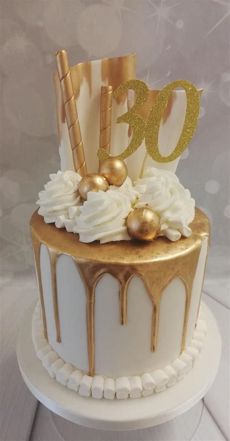 50th Birthday Cake Gold