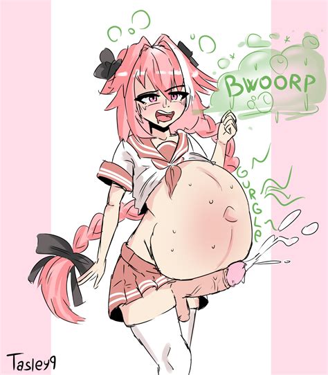 Rule 34 1boy Androgynous Astolfo Fate Belly Big Belly Bloated Burp Burp Cloud Burping Cum