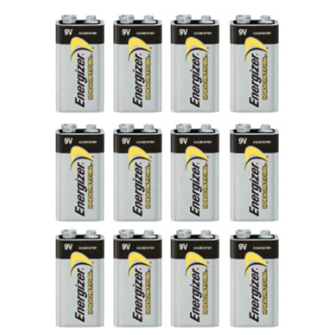 12 X Energizer Industrial 9v Alkaline 6lr61 Pp3 Smoke Alarm Mn1604 Batteries 7638900361094 Ebay