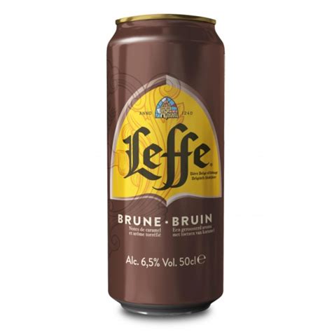 Пиво темное Leffe Brune (Бельгия), алюминиевая банка 0,5 л ...