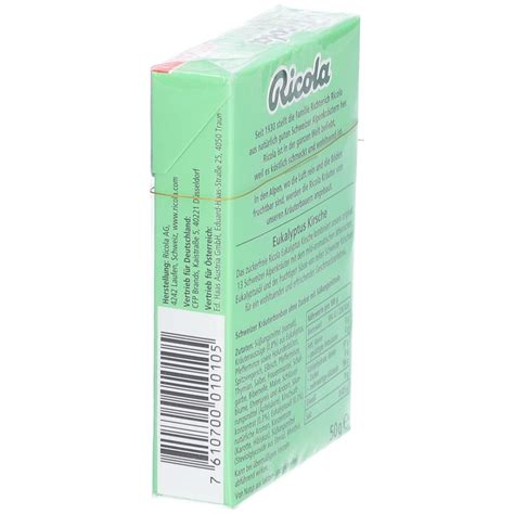 Ricola Eucalyptus Kirsche Ohne Zucker 50 G Redcare Apotheke