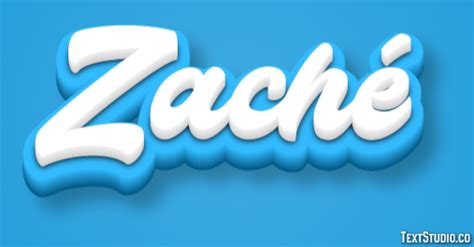 Zaché Text Effect And Logo Design Name