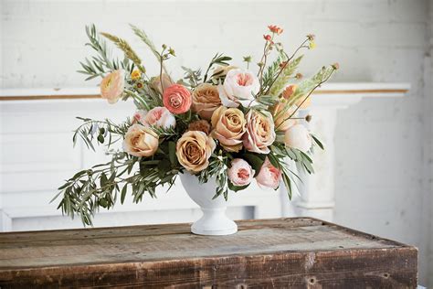 A Tuscan Sunset Inspired Arrangement Flower Magazine