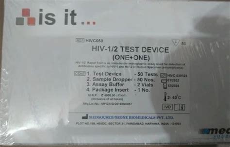 HIV Test Kit, Number of Reactions(Preps)/Kit: 50 Kits at ₹ 1300 in ...