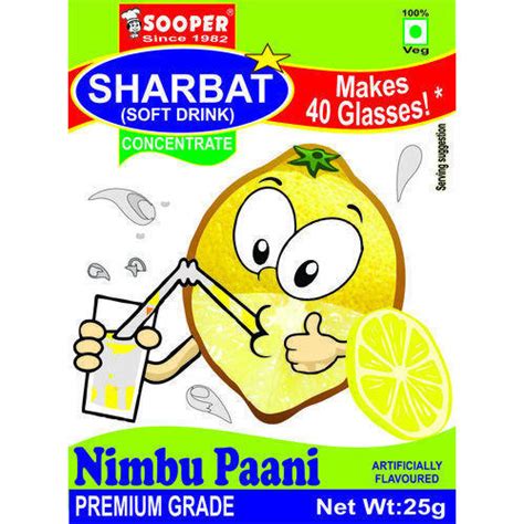 Soft Drink Concentrate For 40 Glasses Nimbu Paani Flavour At Rs 25 Piece S Kalher Mumbai