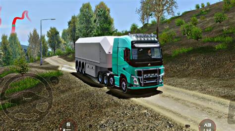 Quarry To Tubingen Transporting Cargo Driving Truck In Mountain Area