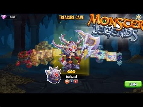 HOW TO GET ERAFAZ RANK 3 MYTHIC FOR 10 GEMS TREASURE CAVE MONSTER