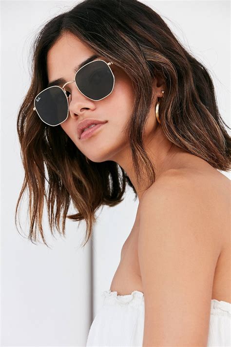 Ray Ban Oversized Hexagonal Sunglasses Trendy Sunglasses Sunglasses