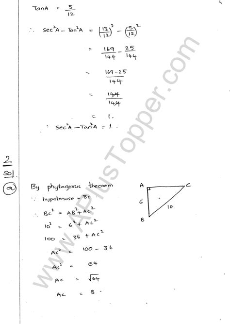 Ml Aggarwal Icse Solutions For Class 9 Maths Chapter 18 Trigonometric