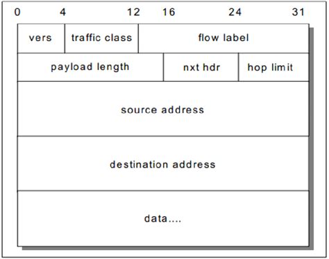 IPv6 header format In Figure 1-1 the ipv6 packet format fields as :... | Download Scientific Diagram