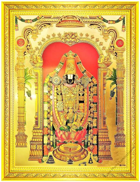 Buy Pavan Photo Laminations Golden Foil Lord Tirupati Balaji Perumal